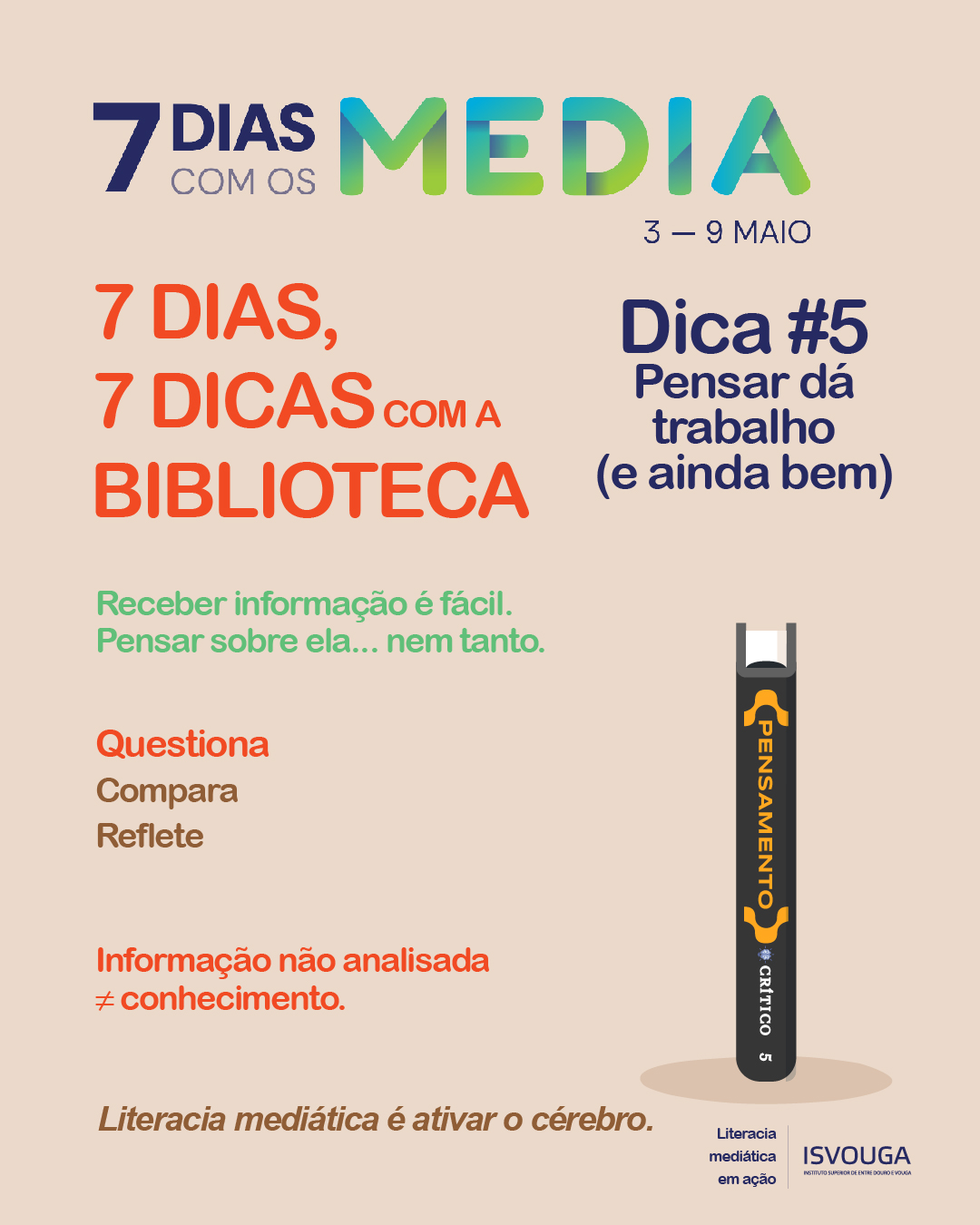 Dica 5 — Pensar dá trabalho